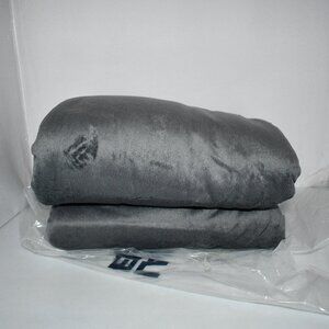 Lands’ End Sherpa Fleece Throw 50” x 70” in Rich Steel #4967274 NWT